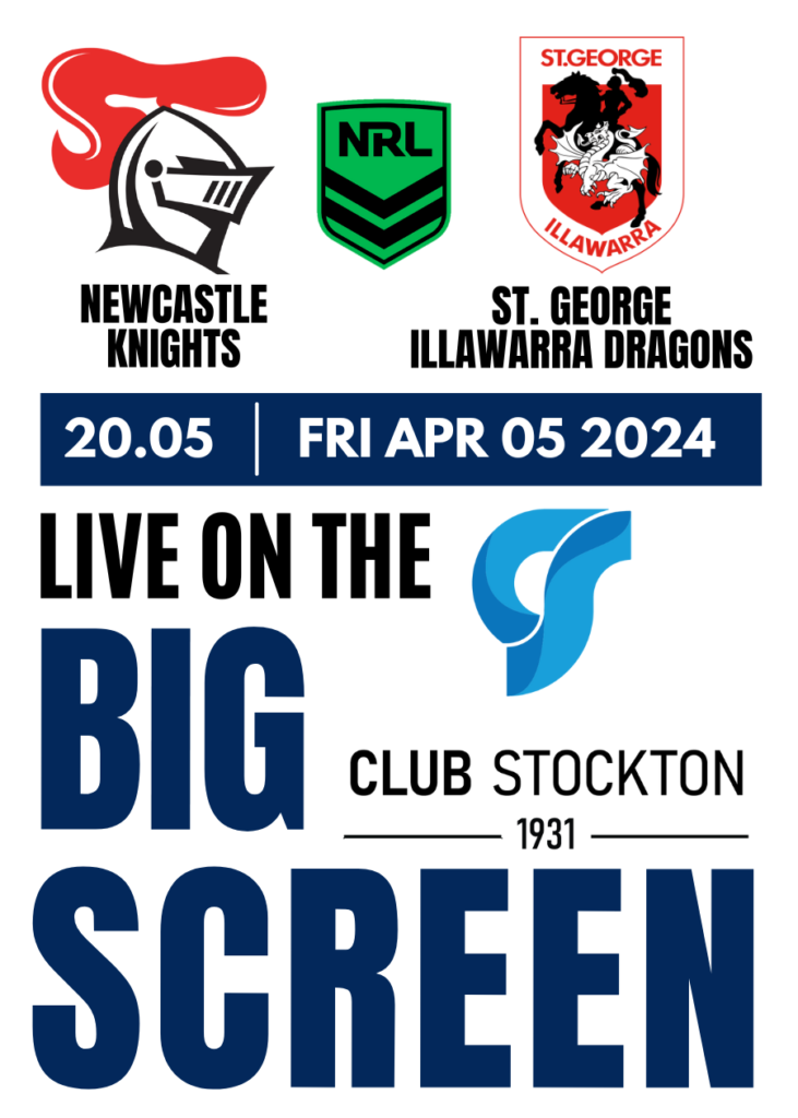 Knights vs Dragons NRL Round 5, Friday. April 05 (8.05 pm)